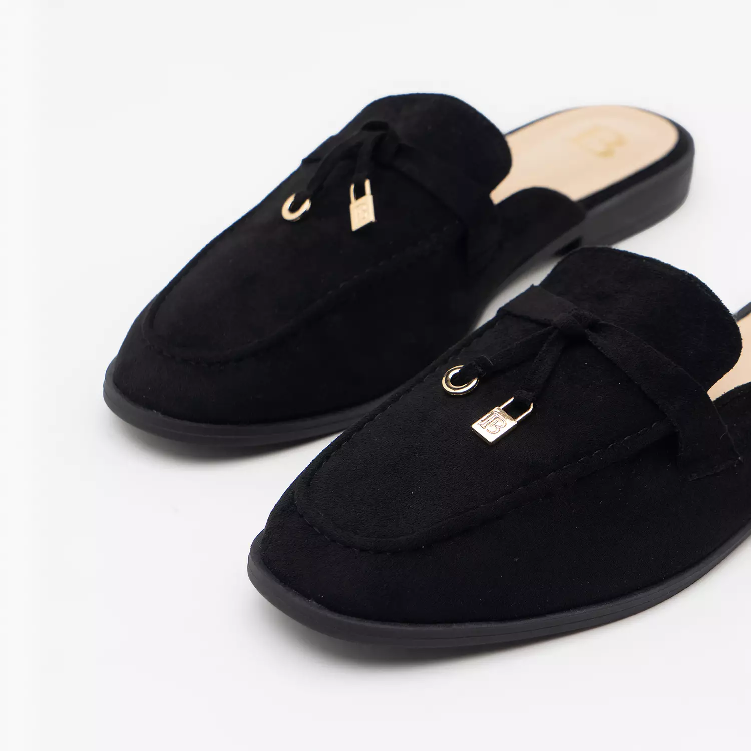 Sofia Maya Suede Mules Black