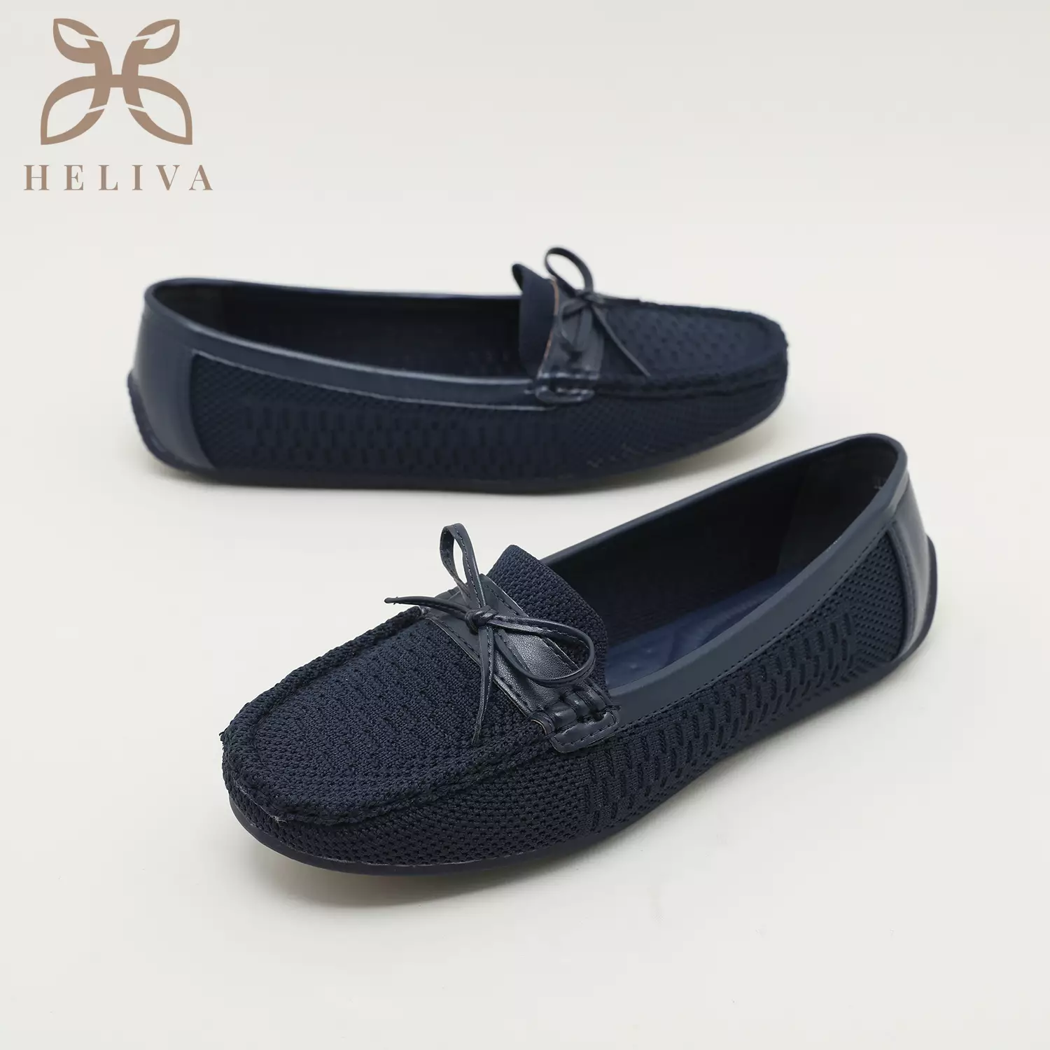 Heliva Valencia Loafers Bow Women Shoes Knitted