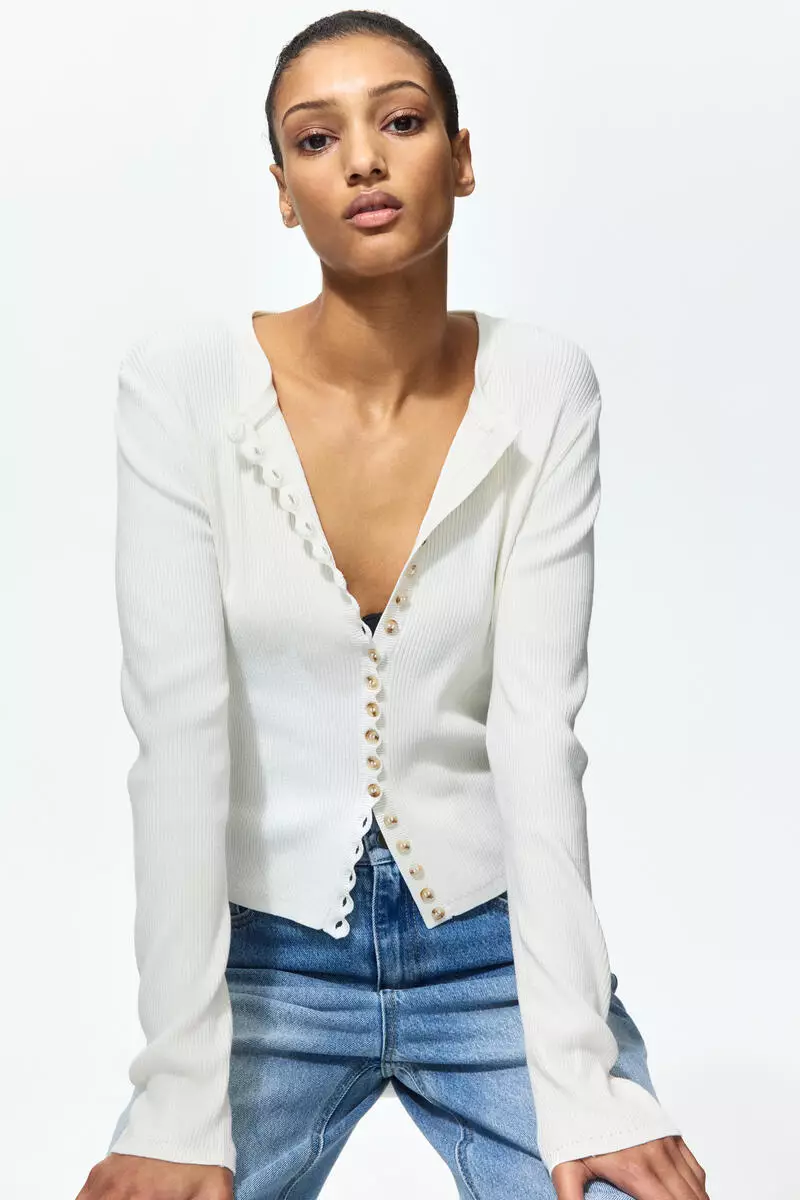 Ribbed cardigan