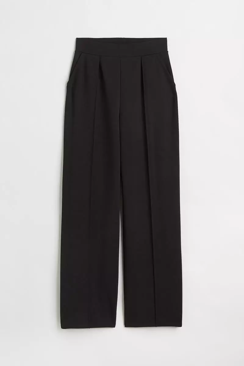 High-waisted tailored trousers