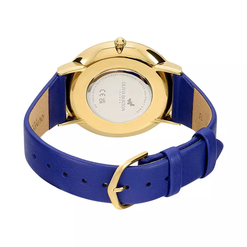 Jam Tangan Wanita Olivia Burton Celestial 24000068 Ladies Lapis Blue Dial Blue Leather Strap