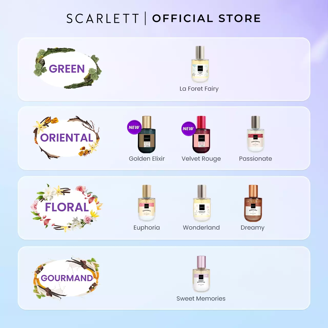 Scarlett Whitening Extrait De Parfum Bundling Velvet Rouge & Golden Elixir