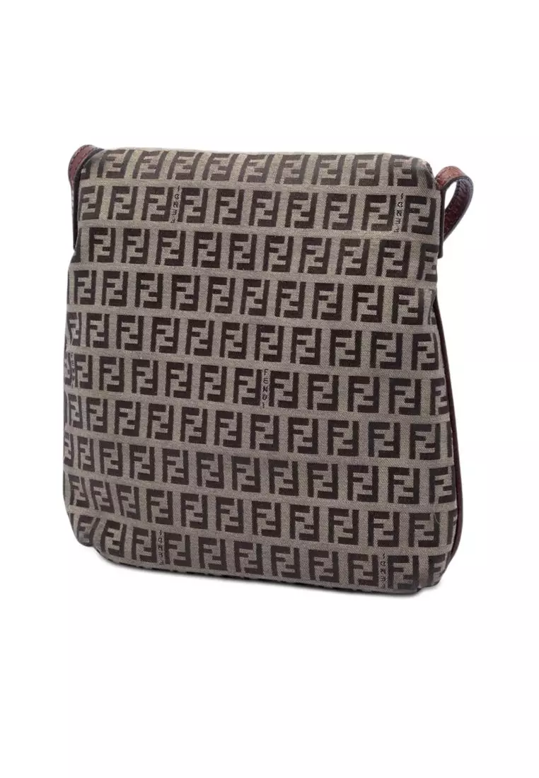 Pre-Loved Fendi Zucchino Canvas Crossbody