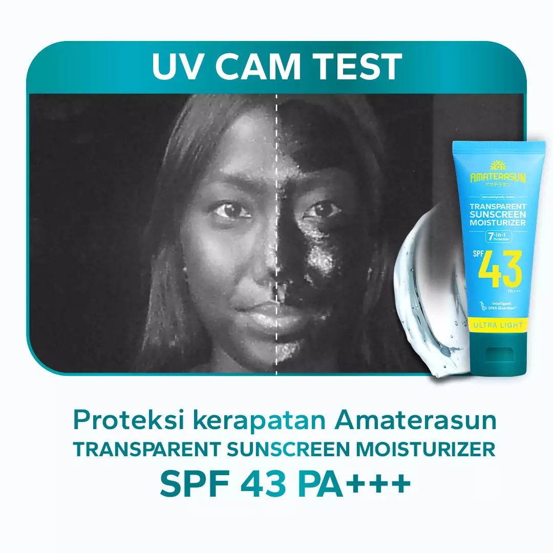 AMATERASUN [REAL SPF Certified] Transparent Sunscreen Moisturizer SPF 43 PA+++