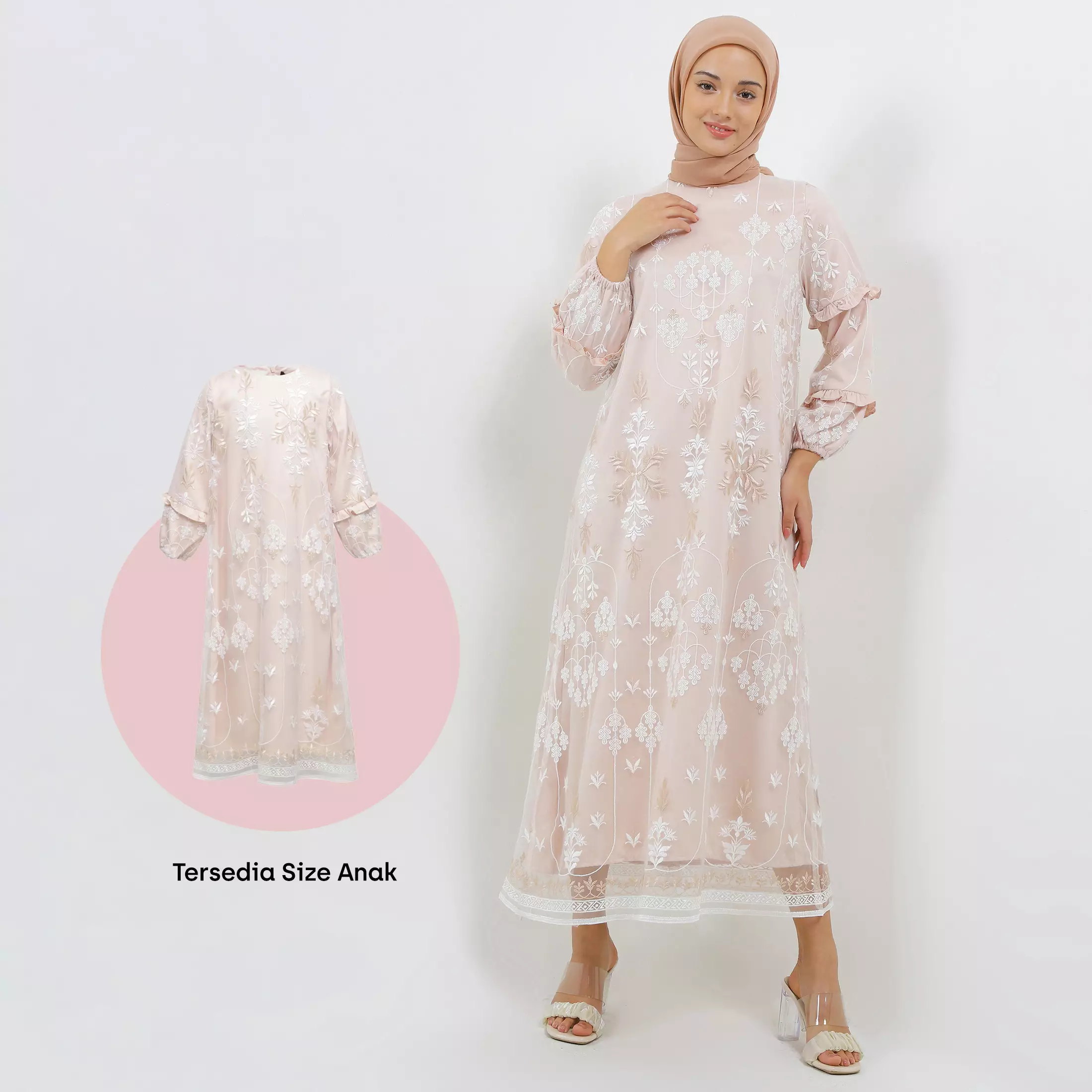 MFMW Zeora Dress Gamis Brukat Cream