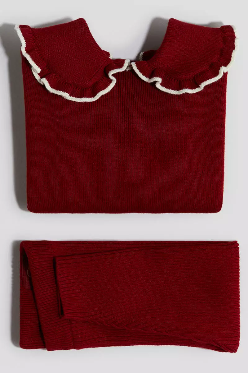 2-piece rib-knit cotton set