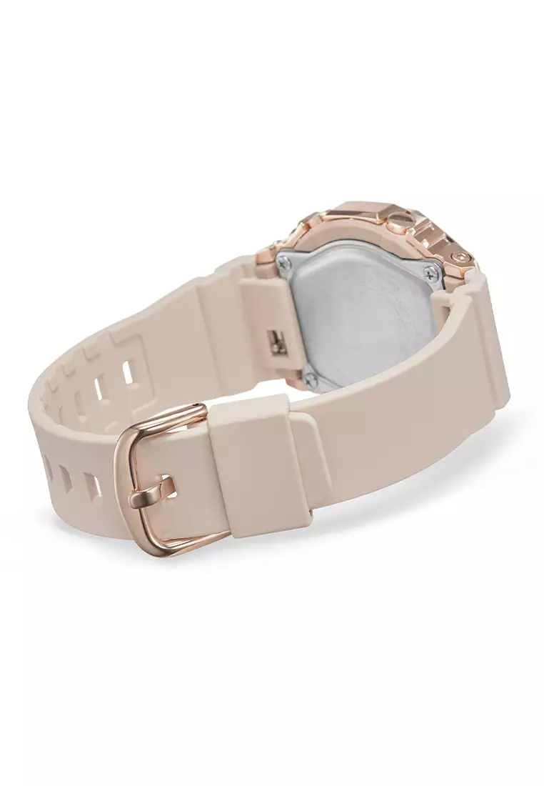 Jam Tangan Analog-Digital Wanita Casio G-Shock GM-S2100PG-4A - Rosegold Resin Strap