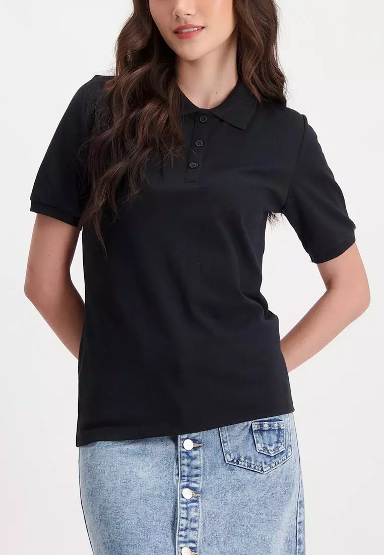 Bench Basic Black T Shirt Buy BENCH Women's Plain Polo Shirt 2025