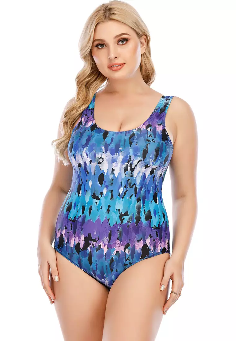 Panel Scoopneck Long Torso Swimsuit Wild Curves L231501 – My Top