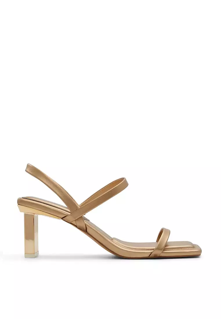 Aldo gold strappy top heels