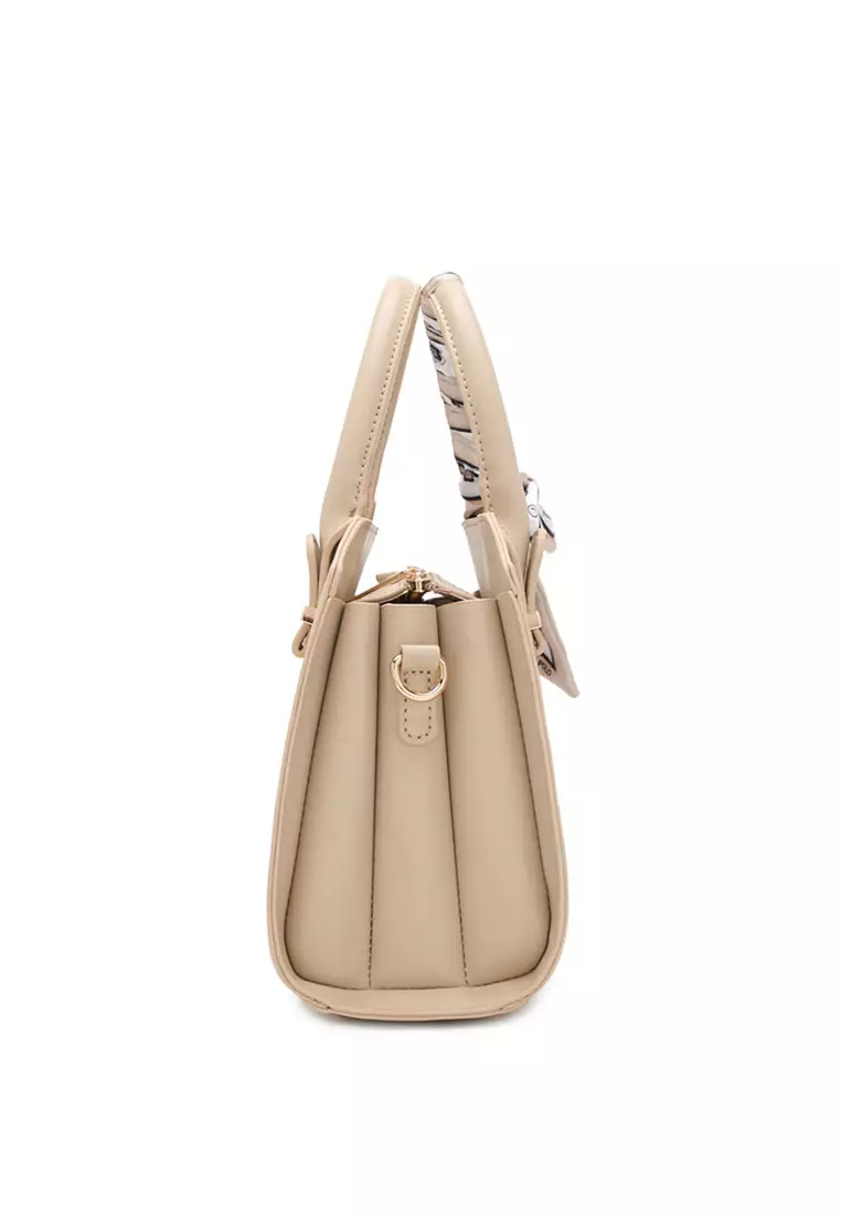 Women's Top Handle Bag / Sling Bag / Crossbody Bag - Beige