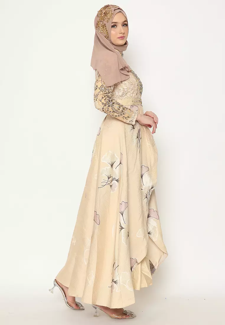 Bibiq Gamis Brokat Satin JACQUARD