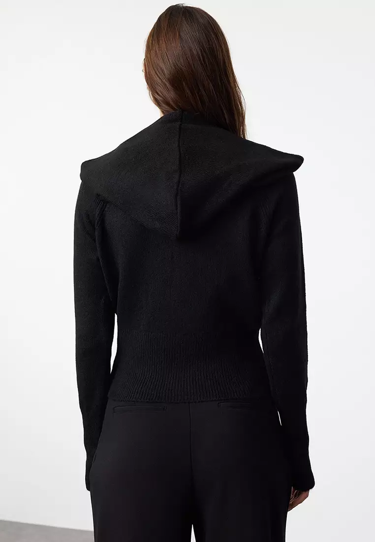 Raglan Sleeves Hooded Jumper