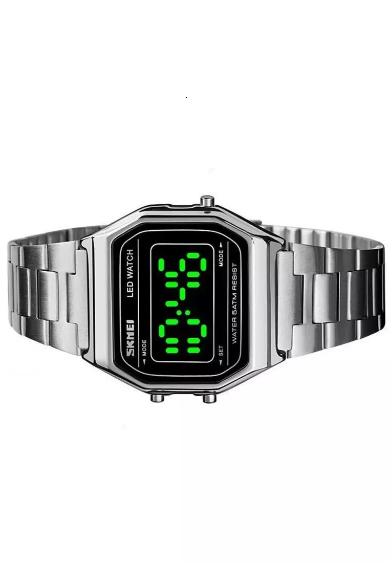 Jam Tangan Digital Pria Many Function Waterproof Strap Tali Material Stainless Steel BP72 ORIGINAL