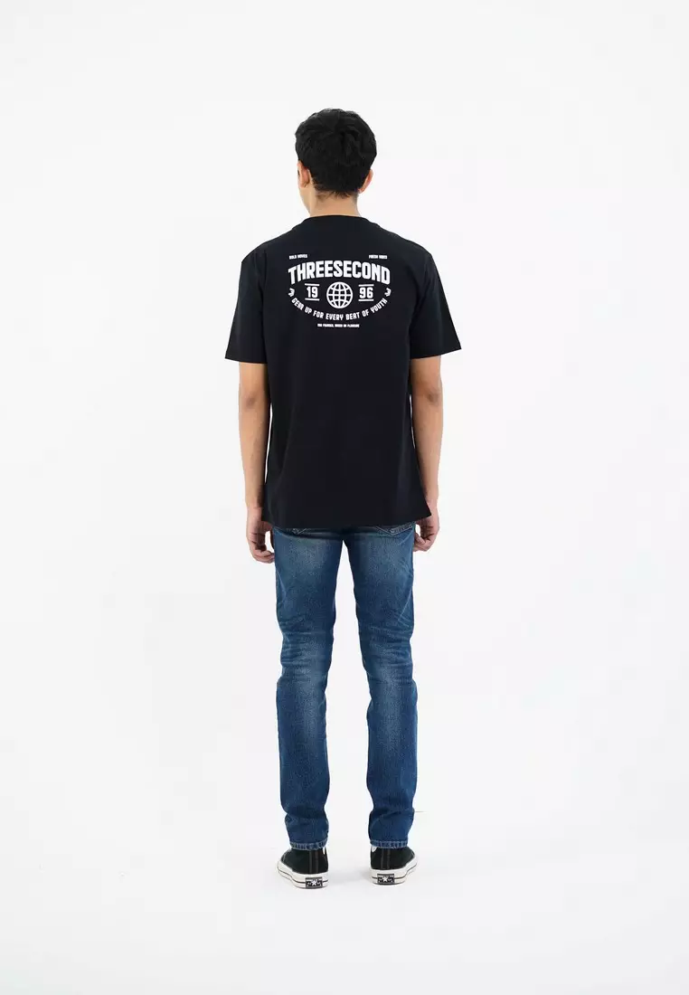 3Second Men's T-Shirt Short Sleeve Regular Fit Cotton Poca C930125