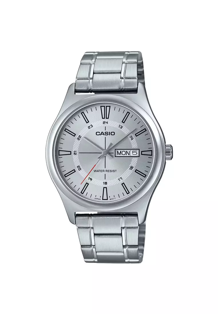 Casio silver analog deals watch