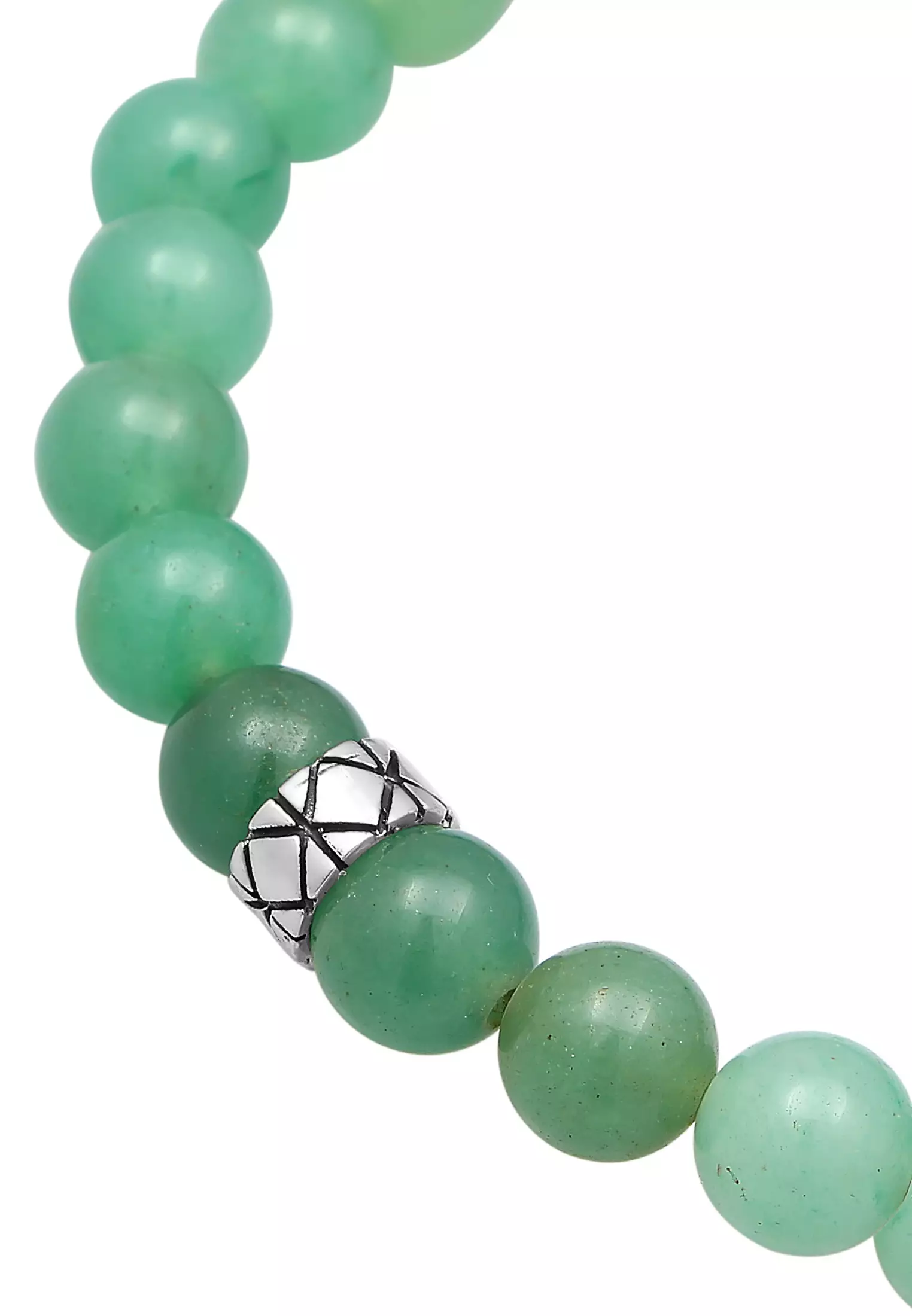 Bracelet Men Skull Symbol Beads Vintage Aventurine