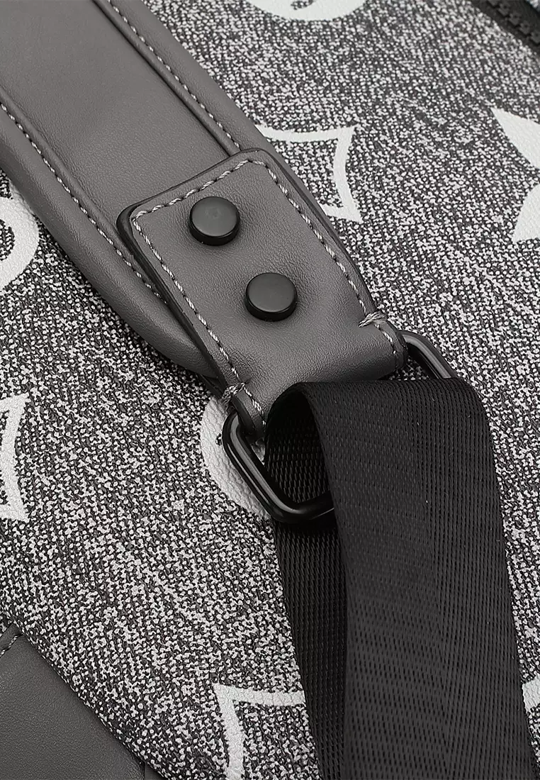 Women's Monogram Backpack (Tas Ransel Wanita / Tas Punggung Wanita) - Abu-Abu