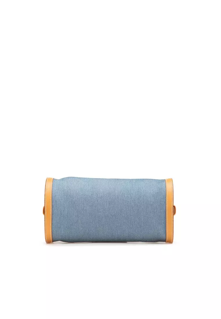 Pre-Loved Hermès Denim And Calfskin Sac Doremi 33