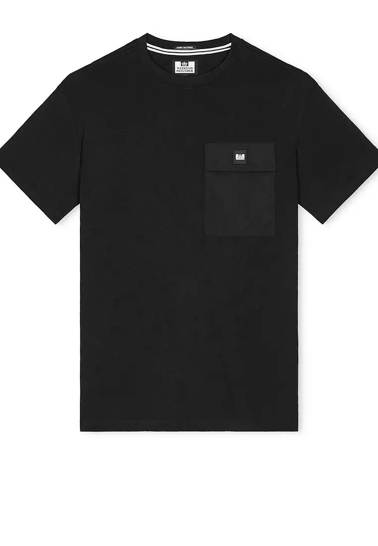 MENS BLACK STINIVA PARACHUTE POCKET TEE