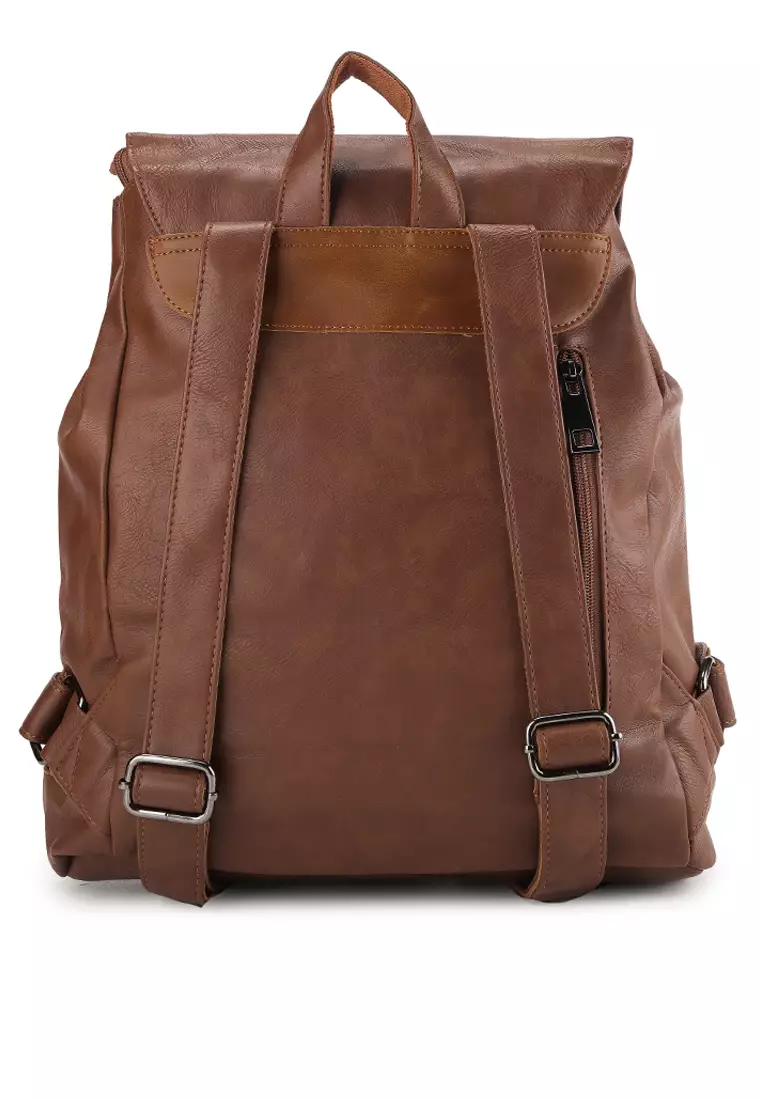 Distressed Leather Hitch Backpack