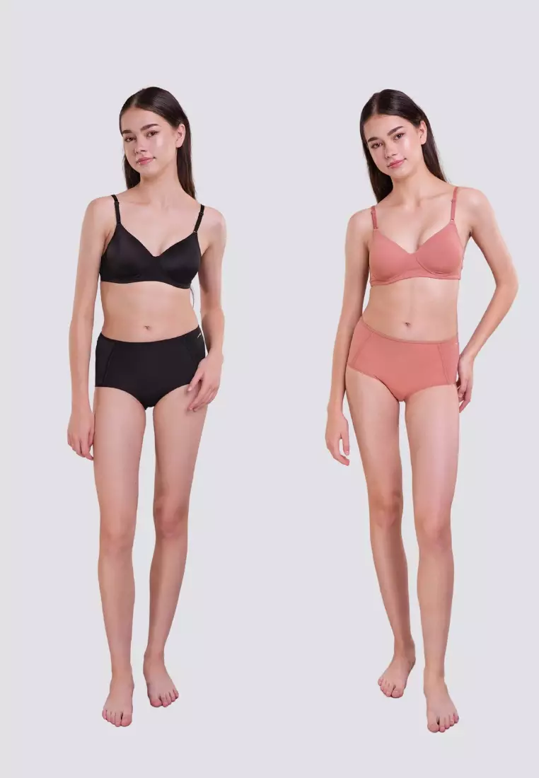 Perfect Pair 2-in-1 Non Wire Full Cup Bra with Adjustable Straps Underwear for Women