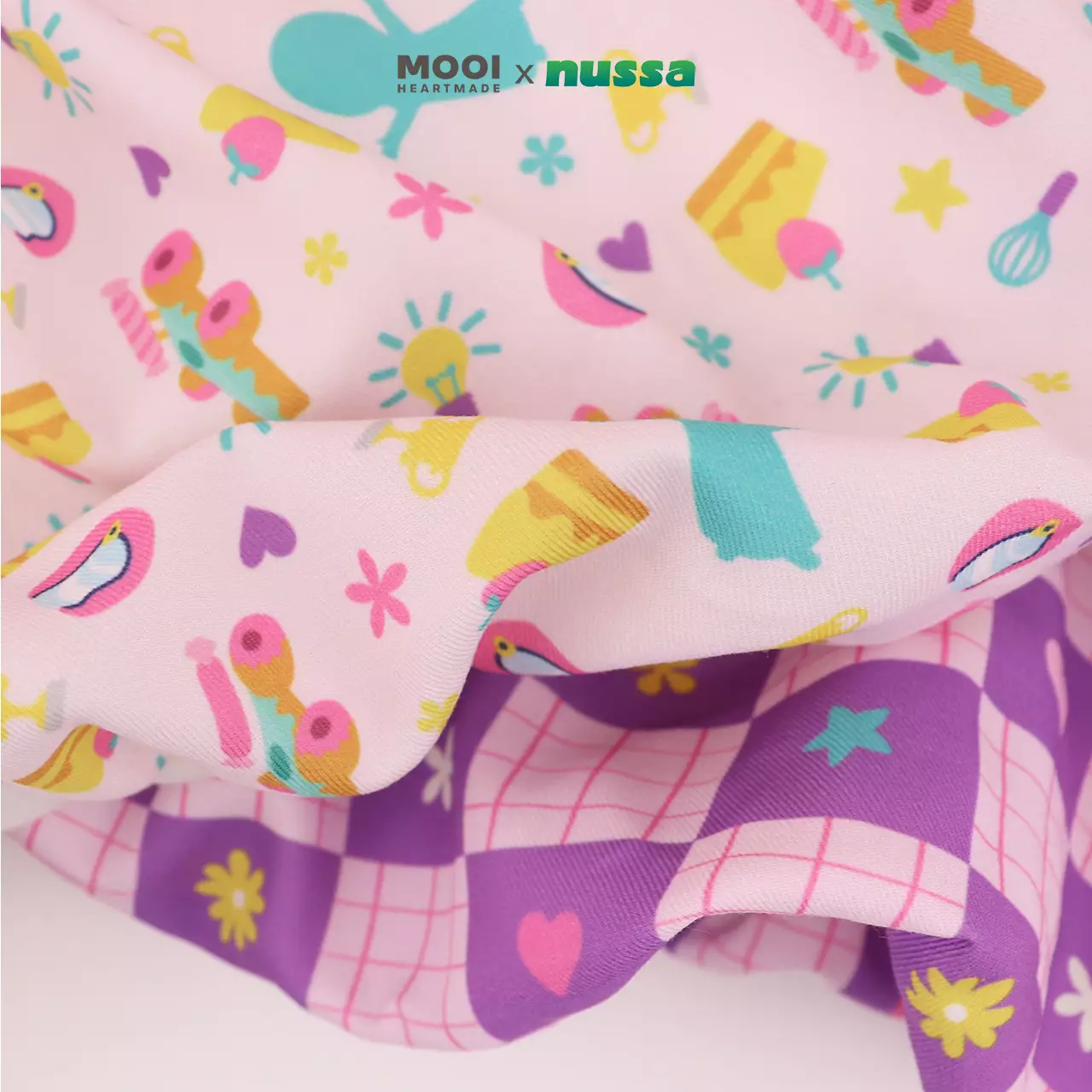 Mooi x Nussa Atasan Anak Perempuan Rarra Ballon Top - Candy Pink