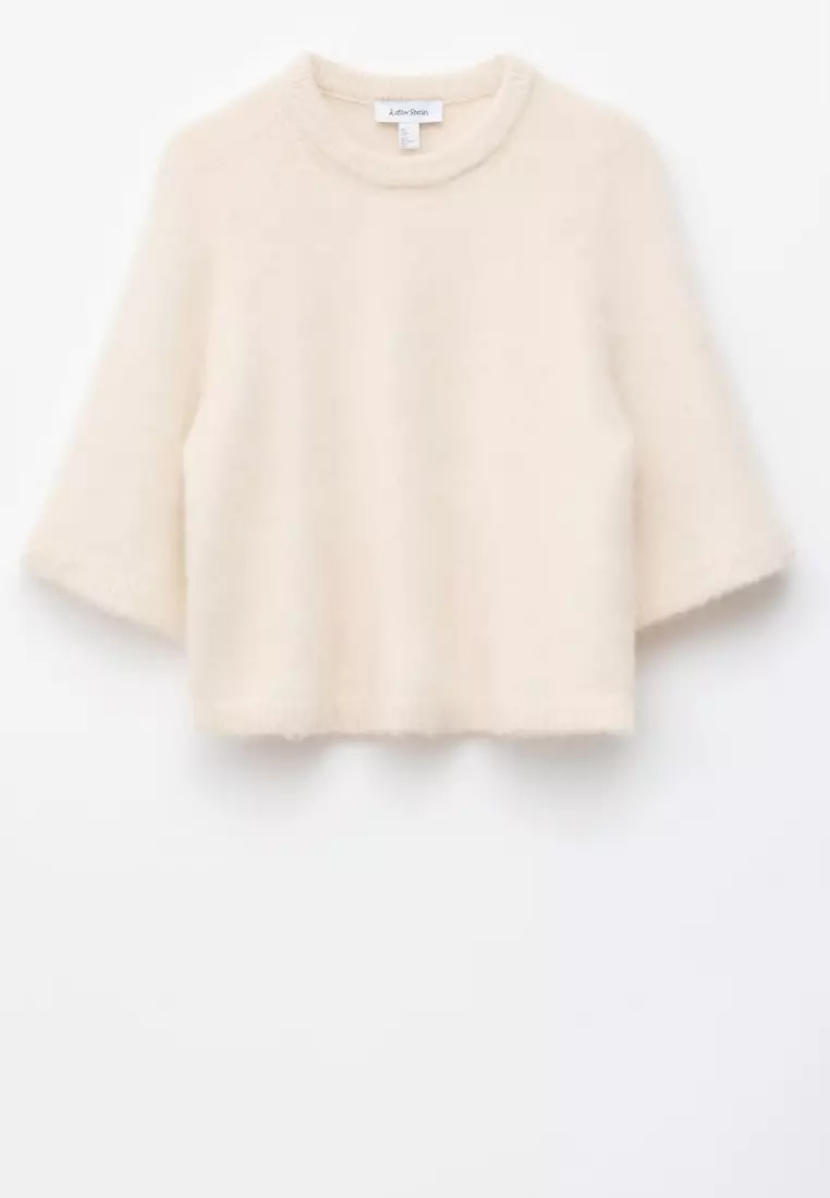 Mohair-Blend Knitted T-Shirt