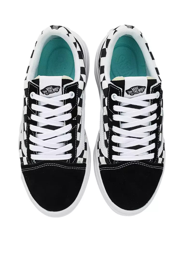 Checkered platform old skool vans hot sale