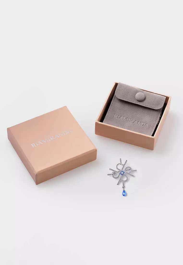 Ria Miranda Blue Stone Liora Brooch