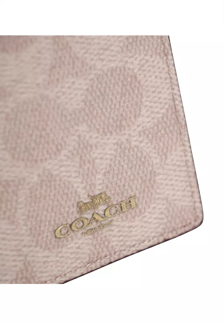 ID Lanyard In Signature Canvas - Sand/White