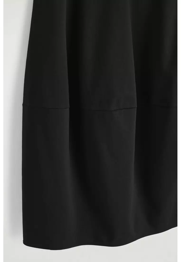 ROUNDED COTTON MIDI SKIRT
