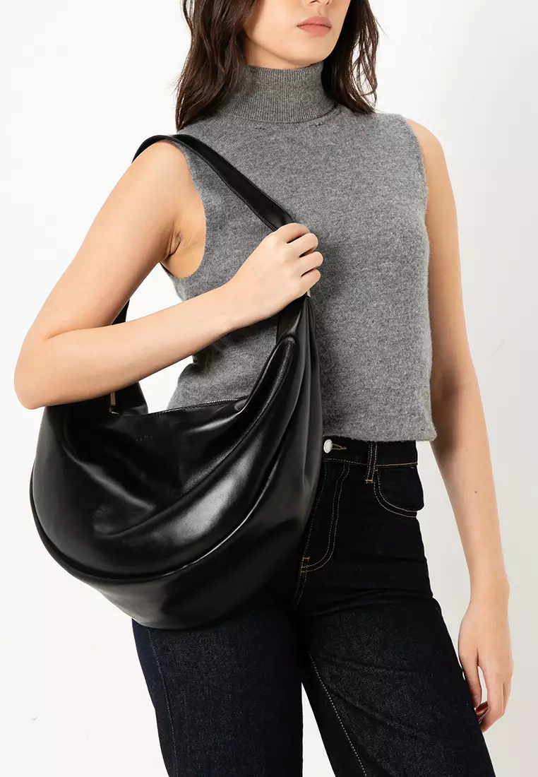 ☆ ☆ Unisex CK Pinched Soft Crescent Hobo Bag 4F Buy Calvin Klein Pinched Soft Crescent Bag - Calvin Klein