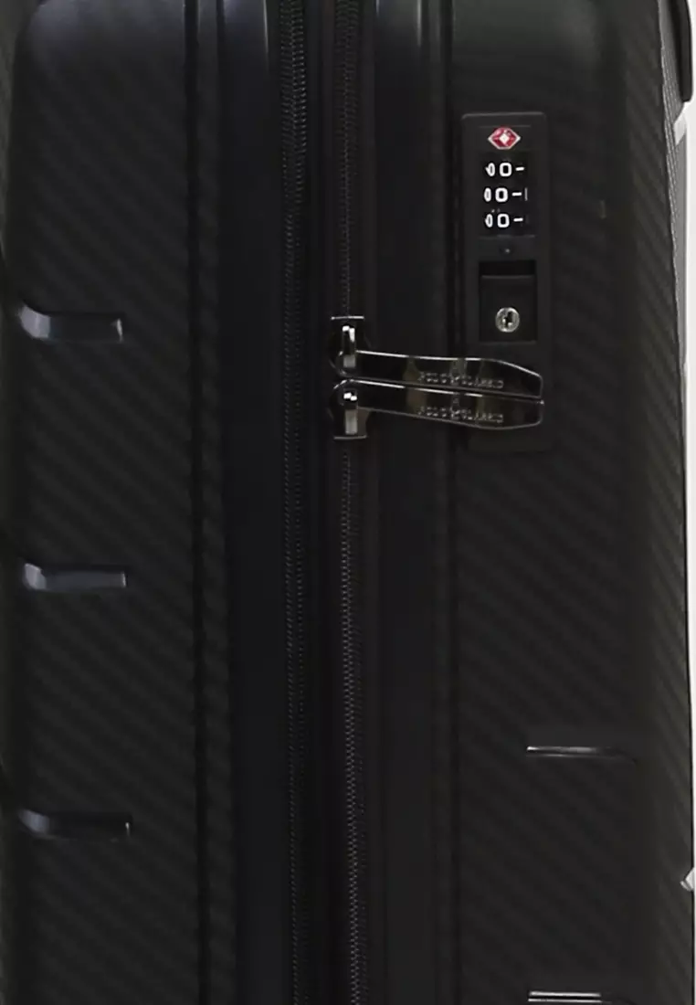 Carlton Koper Size 20inch Classic Design Suitcase Unisex TSA Lock Material Polypropylene ORIGINAL - Black