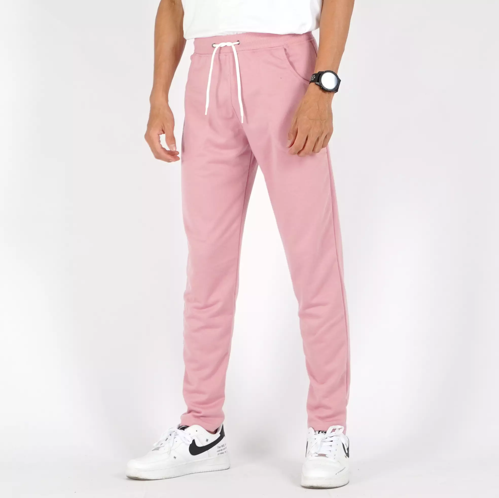  MICHAEL Celana Panjang Pria Slim Fit Training Pants Pria - PINK