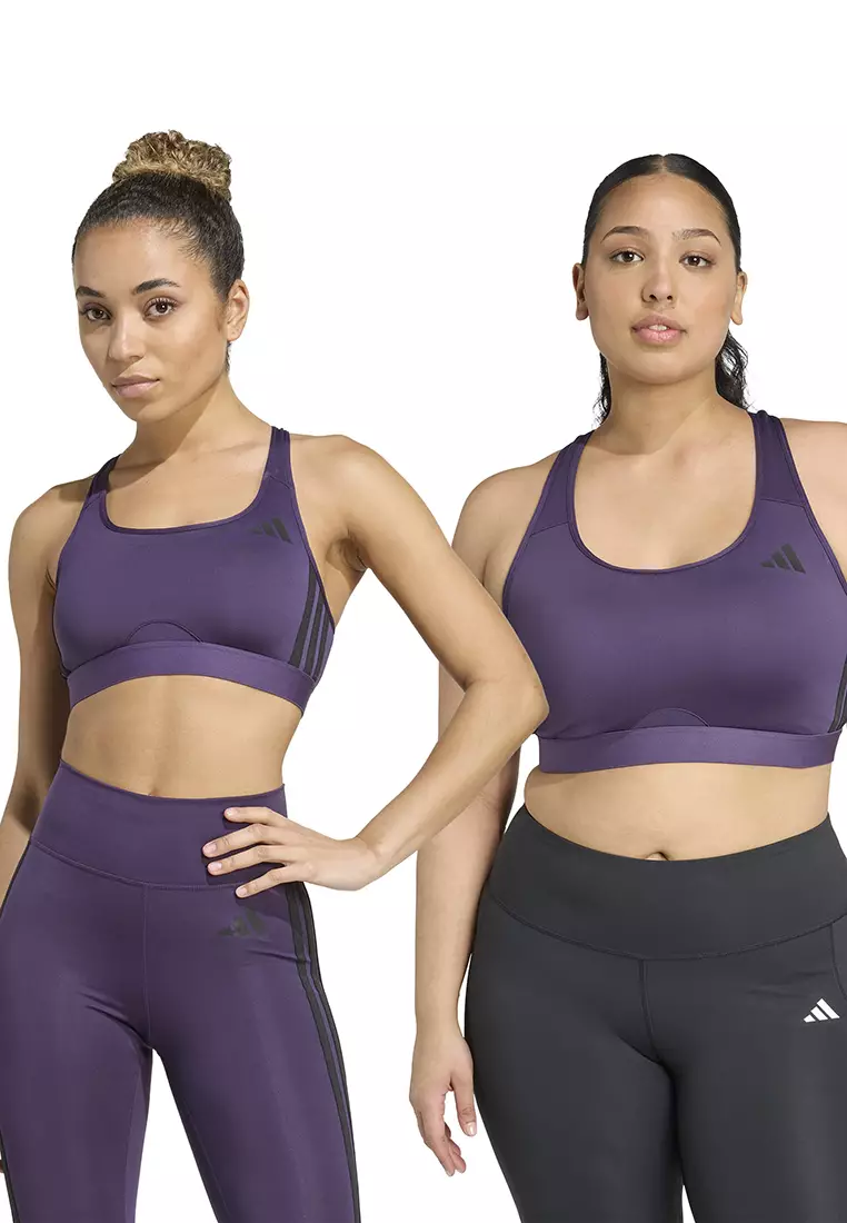 Powerreact Train Medium-Support 3-Stripes Bra