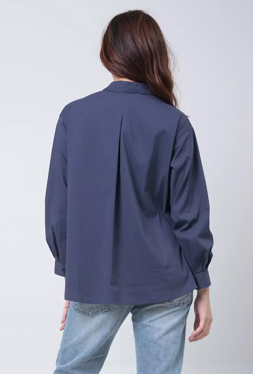 Kemeja Wanita Raquel Navy