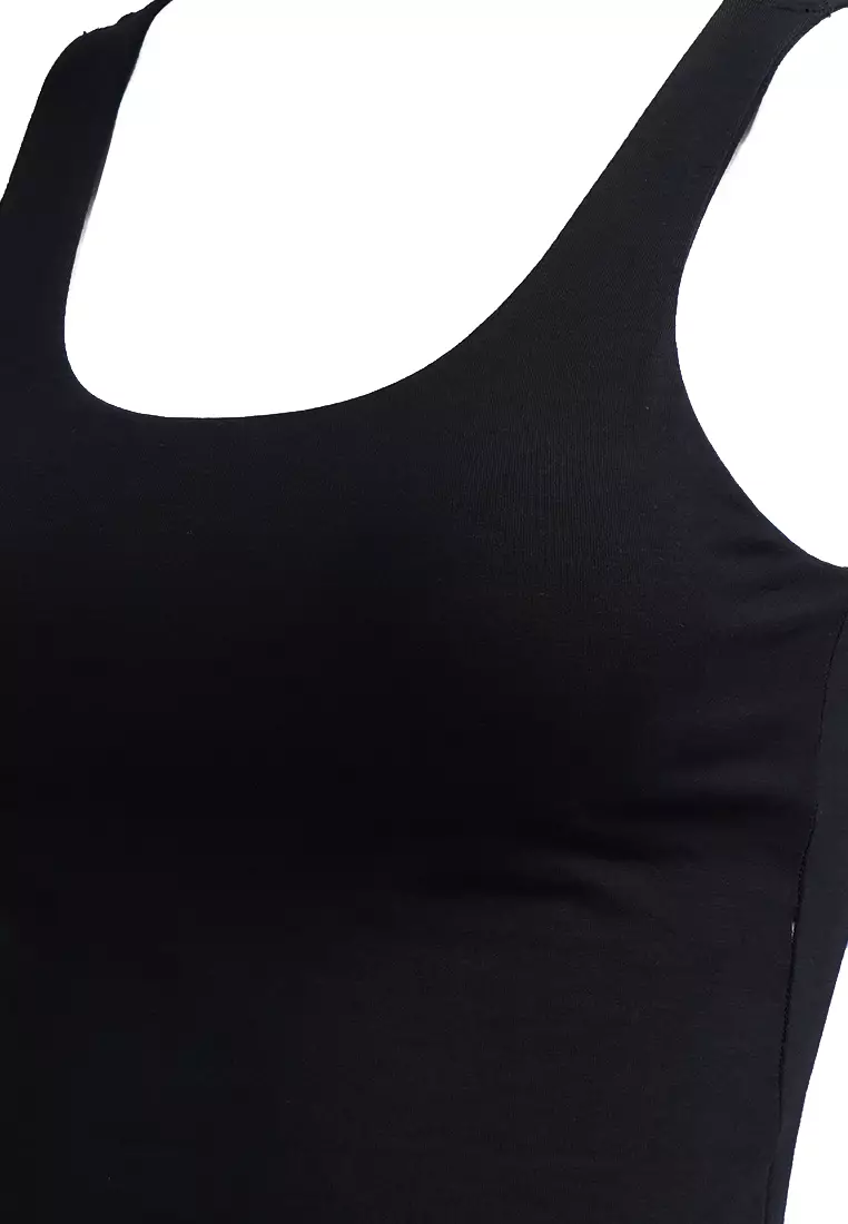 Fitted Round Neck Tank Top Bra