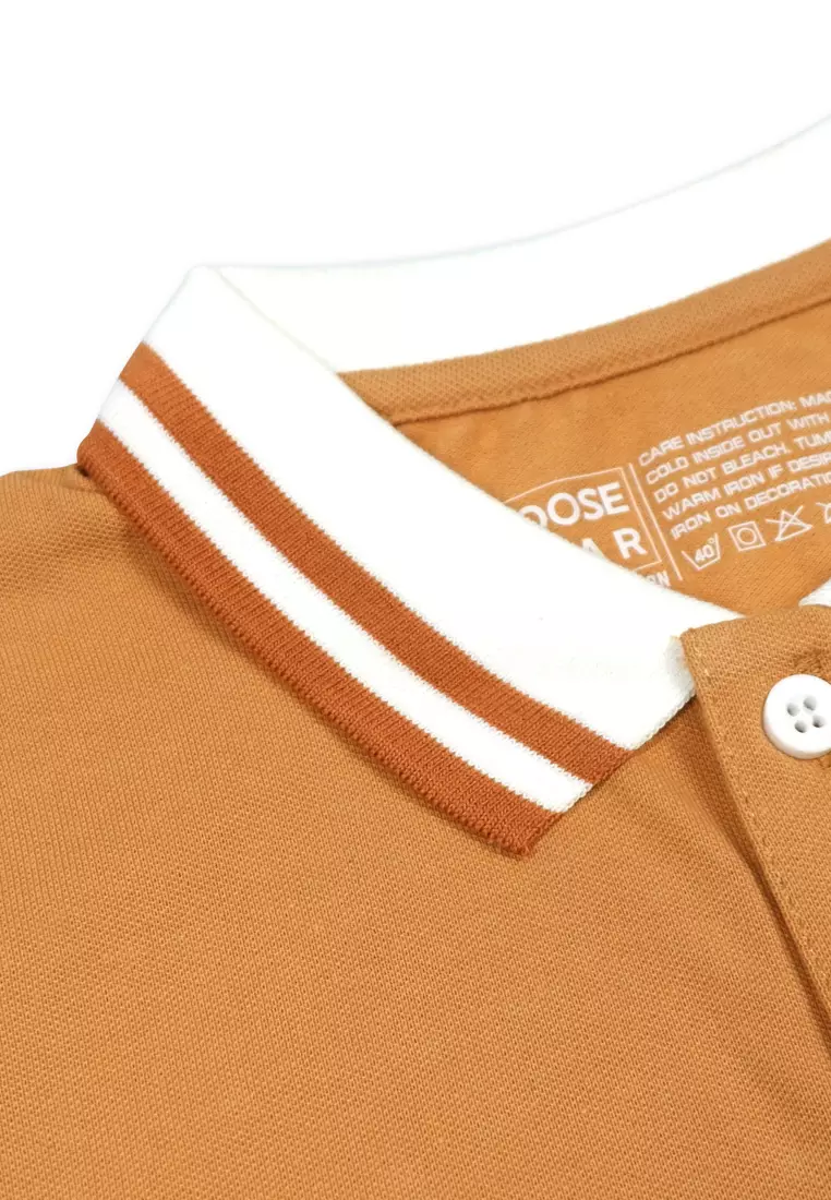 Boys Polo Shirt Combi With Embro Details