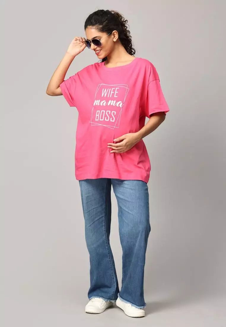 Wife-Mama-Boss Oversized Mumma T-shirt