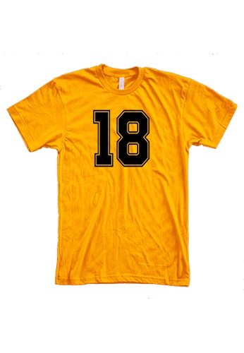 MRL Prints yellow Number Shirt 18 T-Shirt Customized Jersey ACA32AA0081E05GS_1