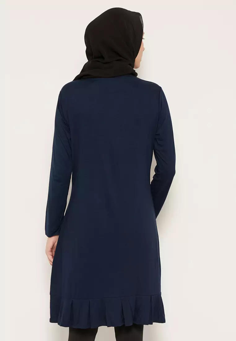 LTC96 thirdday busui with ruffle logo katakana dateng lengan panjang wanita