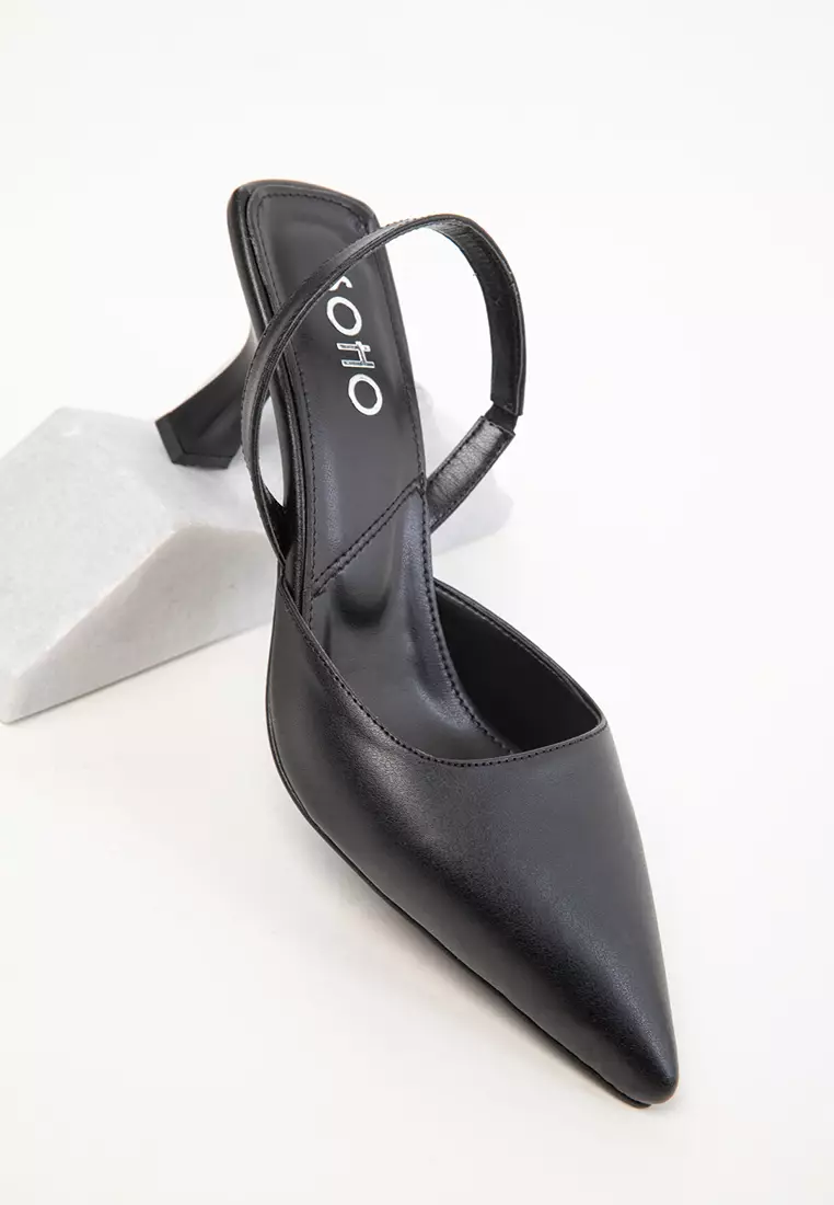 Black Women's Classic Heeled Shoes 20430