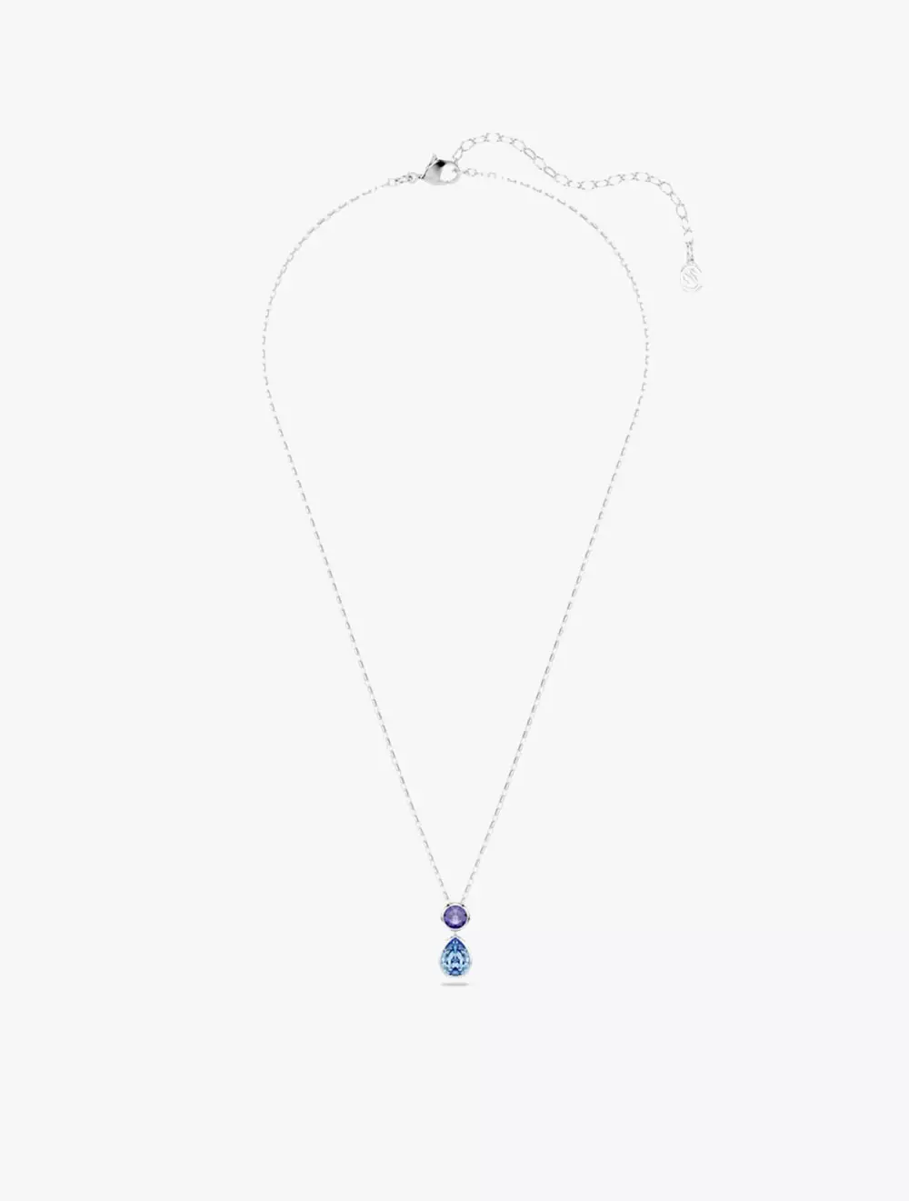 Chroma Pendant, Mixed Cuts, Multicolored, Rhodium Plated