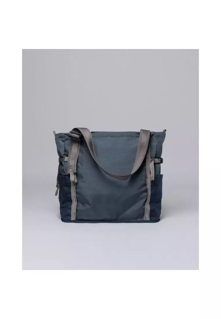 Sandqvist River Hike Tote Bag in Multi Steel/Blue/Navy Recycled