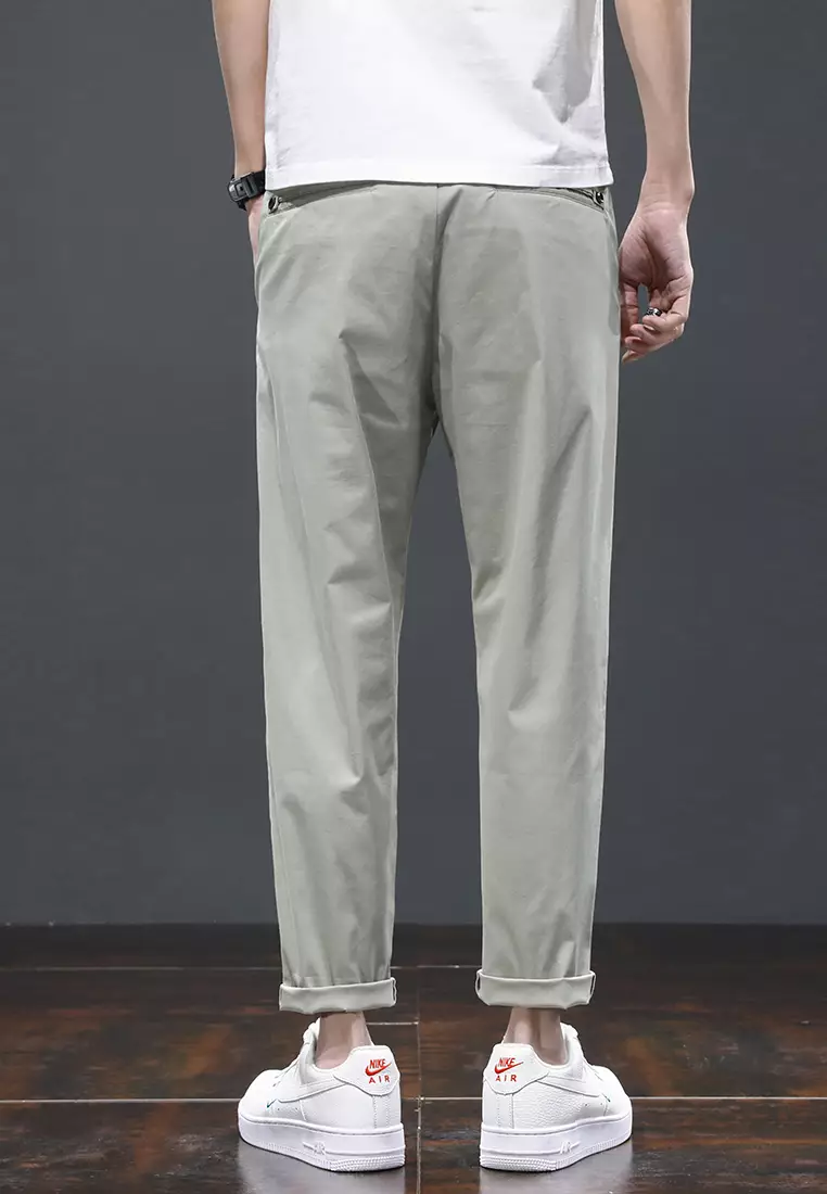 Ice Silk Feeling Cropped Pants AY-L808