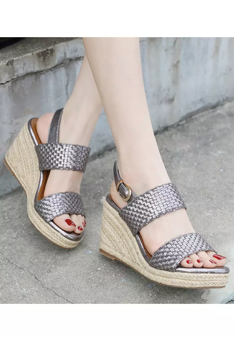 Woven Strap Wedge Espadrilles ALM2024-5