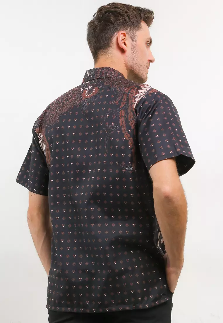 Azri Kemeja Batik Exclusive Premium Pria Casual Modern Lengan Pendek
