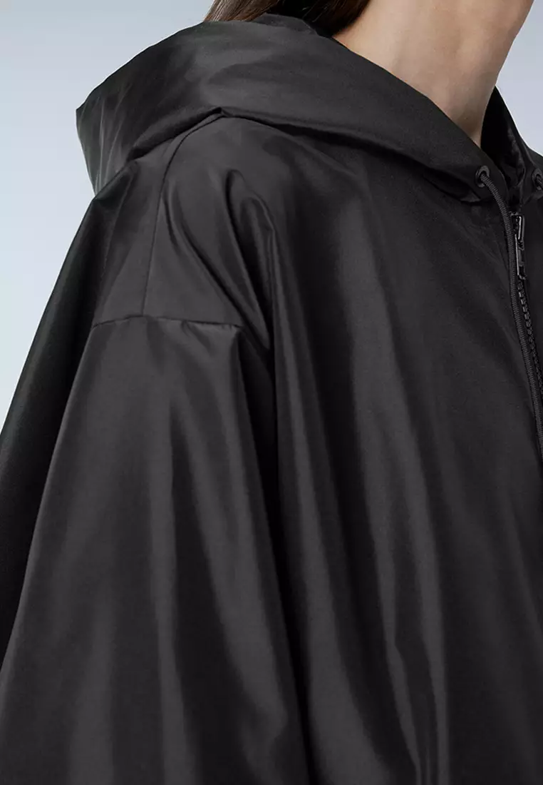 Loose hooded short windbreaker