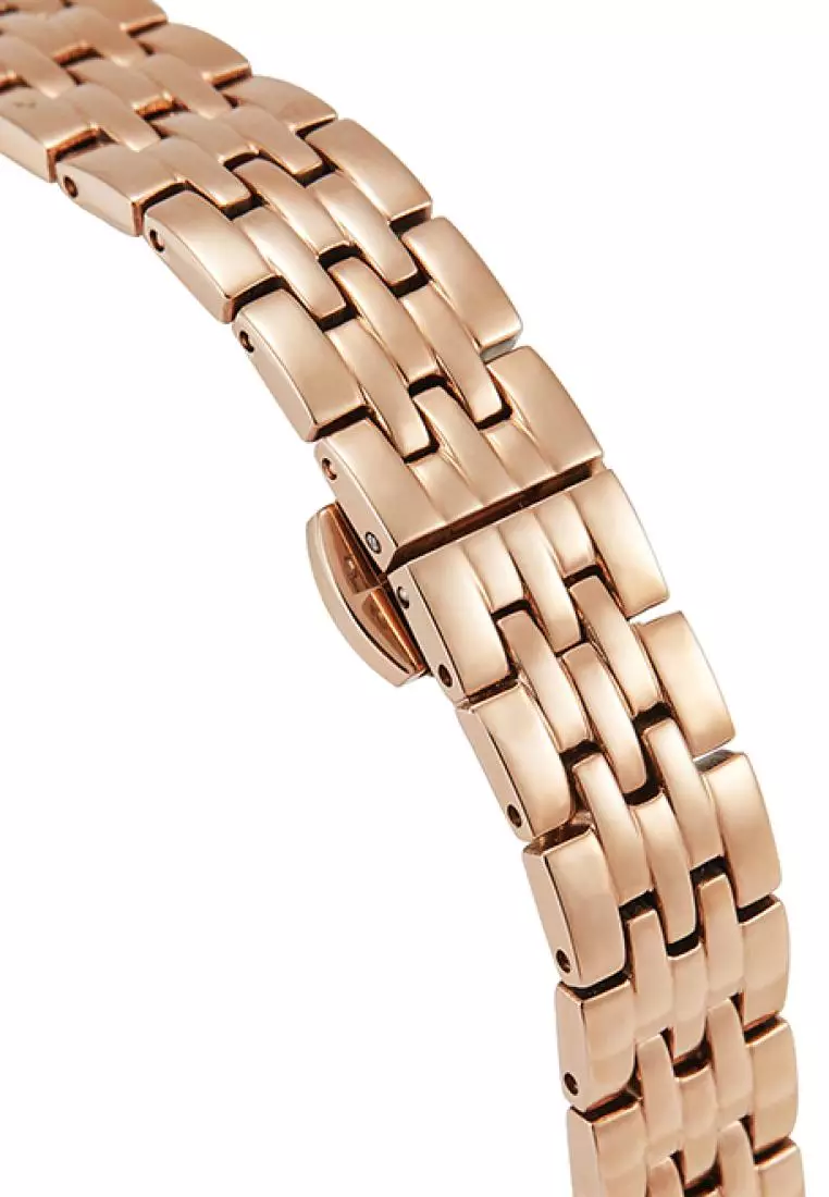 Westminster 22×28mm女士鉆石手表 玫瑰金 不銹鋼帶-金色